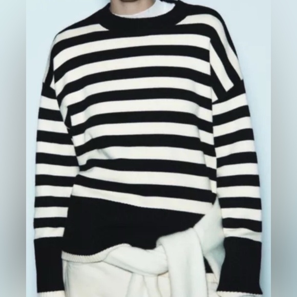Zara Striped Knit Sweater - Picture 1 of 6